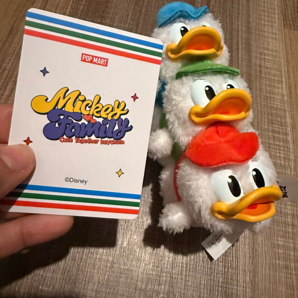 Mickey and Friends Pop Mart opened keychain Huey, Dewey, and Louie(Secret)